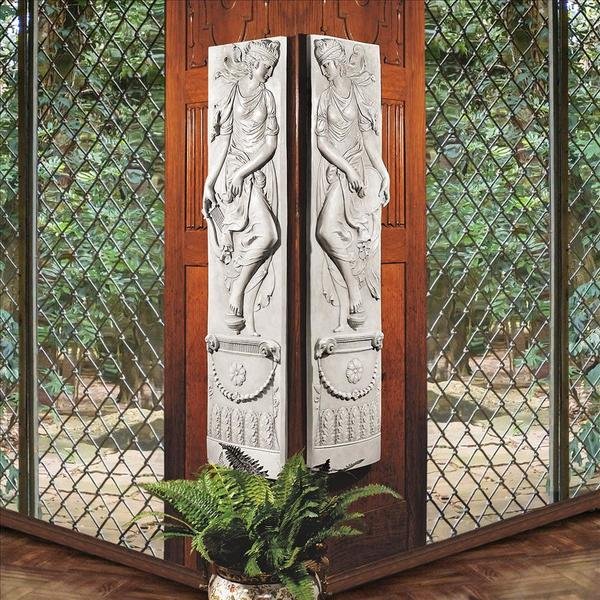 Dionysia Friezes: Dancer with Harp & Dancer with Tambourine, Design Toscano, Mfr#: NG9336555